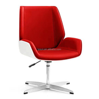 Chaise de visiteur de bureau au design traditionnel Lysun 4 étoiles avec pieds en aluminium et cuir synthétique PU pour invités