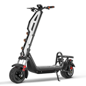 Trottinette électrique tout-terrain 1000W, moteur sans balais, double suspension, siège, batterie lithium, contrôle par application, bleue - Product Image 6