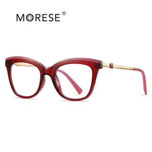 Montures de lunettes <span class=keywords><strong>papillon</strong></span> MORESE pour femmes, bleues, anti-lumière, style TR90 2065 - Product Image 4