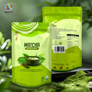 Tùy chỉnh in đầy đủ màu sắc đứng lên túi có thể khóa lại <span class=keywords><strong>Ziplock</strong></span> Mylar Túi mùi bằng chứng bột matcha trà bao bì túi - Product Image 3