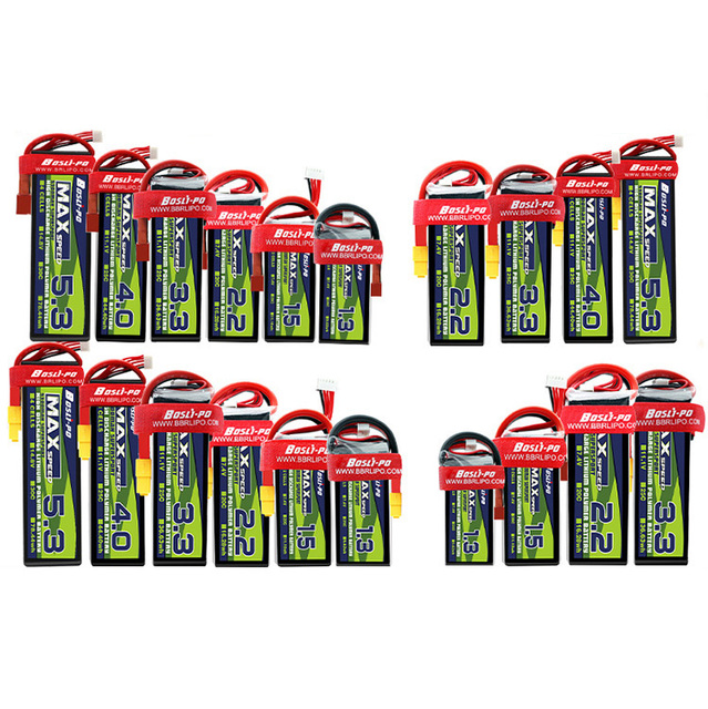 Boslipo 2-6S 7.4V 11.1V 14.8V 22.2V 1300 1500 3300 4000 5300 2200mAh 35C Lipo Battery for RC Fixed-wing Aircraft Drone