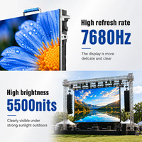 Pantalla LED para Exteriores R&E P4, Resistente al Agua IP65, Legible Bajo la Luz Solar, Pantalla de Fondo para Escenarios, 500x1000mm, Aluminio Fundido a Presión