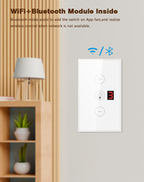 Interrupteur intelligent Hooanke ETL 100-240V à charge résistive pour application Alexa Google Home, panneau tactile, PC ignifuge, OEM&ODM