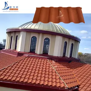 Cubierta de techo de casa nueva de África occidental, hojas de techo de Metal, tejas de Metal recubiertas de piedra roja negra de Zinc de aluminio
