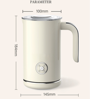 Machine à vapeur multifonctionnelle 4 en 1 en acier inoxydable avec pot intérieur facile à nettoyer, mélangeur automatique, mousseur à lait électrique professionnel