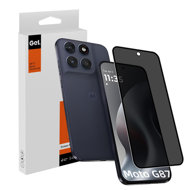 Factory OEM 9H 2.5D Flat Full Cover Anti Peeping Privacy Phone Tempered Glass Screen Protector for Motorola Moto G96 G86 G87