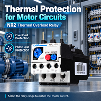 Relais de surcharge thermique NR2, courant réglable, protection contre la perte de phase, réinitialisation manuelle et automatique pour le contrôle du moteur