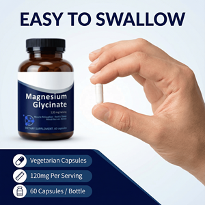 OEM/ODM Magnezyum Glisinat ve Sitrat Kompleksi 300mg Kapsüller Yetişkin Uyku Desteği İçin - 60 Kapsül/Şişe - Product Image 3