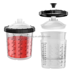 Système de gobelets à peinture jetables avec couvercles, doublures et adaptateurs pour pistolets de pulvérisation automobiles - Product Image 3