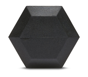 Haltères hexagonaux en caoutchouc noir de 2,5 à 50 kg pour l'entraînement de force et les plaques de poids d'entraînement – Vente en gros - Product Image 4