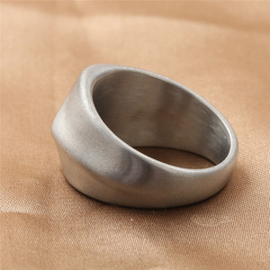 Geometric Titanium Steel <b>Ring</b> <b>Silver</b> Men's Retro Punk Style Jewelry Gift 16034 - Product Image 3