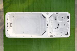 Piscina de Natación sin Fin de Lujo de 5.8 m, Piscina de Natación de Doble Zona con Diseño de Spa para Patio Trasero - Product Image 2