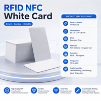 Carte Blanche NFC 213 PVC 13,56 MHz Imprimable Thermiquement Sans Contact pour Contrôle d'Accès, Adhésion et Usage Professionnel Personnalisé