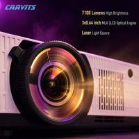 Proyektor Instalasi Laser CAAVITS 7100 Lumens WUXGA 3LCD untuk Proyektor Pameran Taman Hiburan, Proyektor Grosir CA-U701