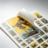 Autocollants en mousse adhésive Ta-rot pour journalisation, mini-cartes de tarot imperméables et découpées, basées sur un jeu de tarot classique