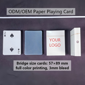 Cartes de poker personnalisées OEM/ODM sur mesure 57*87mm 300-350gsm, imprimées, pour le camping nocturne, export, pour jeux de poker - Product Image 2