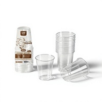 Gobelets en plastique PP jetables transparents et épais de 10 oz (300 ml), contenants transparents pour pudding, jus, condiments, desserts, paquet de 25 pièces