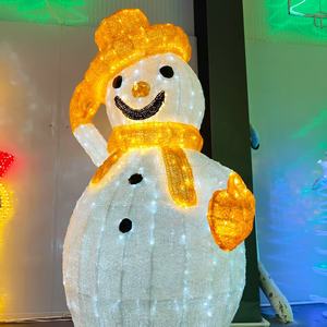 Reallife Taille Colle Bonhomme De Neige Vacances Décoration Intérieure/Extérieure LED Paysage 200w 24v 3D LED Motif Lumière - Product Image 6