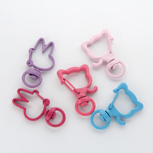 Llaveros de aleación de zinc de colores con forma de animal, hebillas de resorte, ganchos para bolsos de peluche, accesorios de joyería, herrajes duraderos para bricolaje - Product Image 2