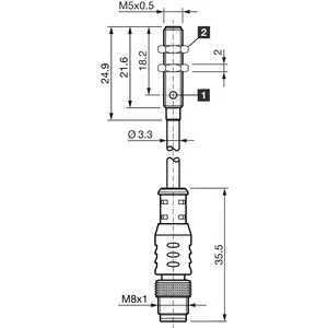 La serie INM Miniature DCC05V0.8POK-K-TSL ofrece una gran selección de sensores de proximidad inductivos de alta precisión y eficiencia. - Product Image 2