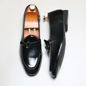 Прямая Продажа с фабрики, специальное предложение, мужские свободные повседневные удобные лоферы на плоской подошве, формальная обувь с пряжкой