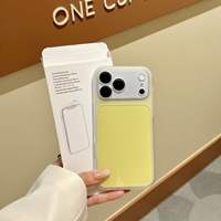 Coque de protection mate 2-en-1 couleur macaron avec protection d'objectif pour iPhone 13-17 Pro Max