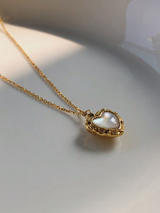 Collana MECYLIFE in madreperla naturale placcata oro 18 carati, collana <span class=keywords><strong>con</strong></span> piccolo cuore, delicato regalo per lei - Product Image 4