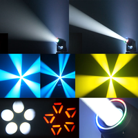 Marslite Mini Beam 200 BSW Moving Head Projecteur de Scène DMX à Motifs, Cabeza Movil Moving Head Bsw 3-en-1 pour DJ, Discothèque, Bar, Fête