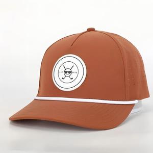 Gorras de Béisbol de 5 Paneles con Logotipo de Goma Totalmente Personalizado al por Mayor, Visera Perforada con Corte Láser, Cuerda, Unisex, Deportivas, Ajustables, <span class=keywords><strong>Gorra</strong></span> de Papá - Product Image 4