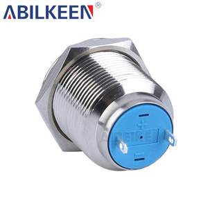 Interrupteur à <span class=keywords><strong>bouton</strong></span>-<span class=keywords><strong>poussoir</strong></span> rond plat en métal de 19 mm, borne à connexion rapide, interrupteur à <span class=keywords><strong>bouton</strong></span>-<span class=keywords><strong>poussoir</strong></span> à verrouillage pour appareil électrique industriel - Product Image 5