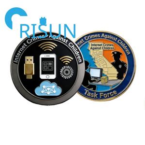 Pièces commémoratives en métal sur mesure en or et argent antique, souvenirs, forces spéciales de la tâche d'investigation sur les crimes violents contre les enfants (ICAC), pièces de défi - Product Image 5