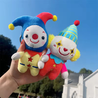 Porte-clés pendentif de sac en peluche Clown Joker, jouets en peluche, vente en gros, poupée en peluche Clown de cirque de dessin animé créatif
