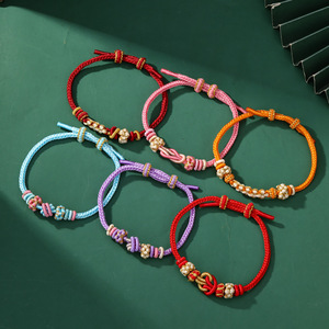 Dimple Knot <b>Bracelet</b> Five Color Rope Handmade Flower Design Unisex Gift Jewelry Accessory - Product Image 2