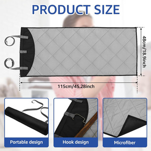 Vertical Ironing Board Pad 33x15x85cm Heat Resistant Portable Wall Mounted For Clothing Behind Doors On Walls - Product Image 3