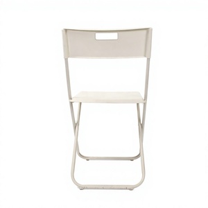 Chaise de jardin pliable portable en plastique avec structure métallique pour événements, mariages, villas et utilisation extérieure - Product Image 3