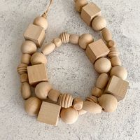 En stock sucette biologique écologique pour bébé chaîne factice bijoux en bois d'érable 20mm perles hexagonales