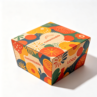 Boîte à emporter en carton blanc enduit de qualité alimentaire, impression personnalisée du logo pour poulet frit, frites et emballages de restauration rapide