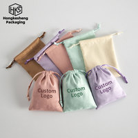 HKSLW Accepte les commandes OEM/ODM – Petit sac à bijoux élégant en suède avec cordon de serrage, idéal pour bagues, boucles d'oreilles, colliers et cadeaux, personnalisable avec logo