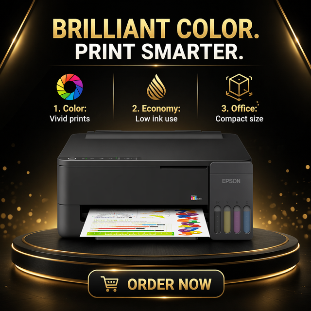 Original Epson L1359 A4 Color Wireless Printer Ink Tank System with Remote Printing & Anti-Clogging Ink System for Home Office