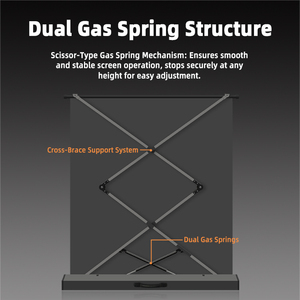 Màn hình chiếu 16:9 110 inch, có dây kéo ở cả hai bên, màu xám, thích hợp cho sử dụng văn phòng và gia đình - Product Image 4