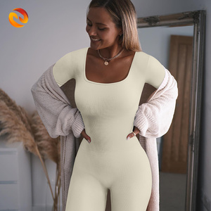 <span class=keywords><strong>Mono</strong></span> Deportivo Personalizado de Una Pieza, <span class=keywords><strong>Mono</strong></span> de Yoga <span class=keywords><strong>Ajustado</strong></span> de <span class=keywords><strong>Manga</strong></span> <span class=keywords><strong>Larga</strong></span> sin Costuras para Mujer - Product Image 3