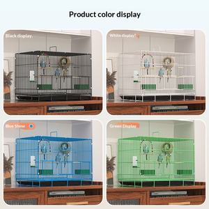 กรงนกขนาดใหญ่สำหรับนกแก้ว นกคีรีบูน นกฟินช์ กรงสัตว์เลี้ยงแบบพกพา ทำจากลวดเหล็ก สำหรับการเดินทางทุกฤดู - Product Image 2