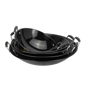 Nouvelle marque à la mode de cuisson émail Chinois grand <span class=keywords><strong>wok</strong></span> avec main - Product Image 3