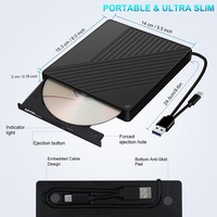 Tip c tak ve oyun DVD OYNATICI USB Hub ile SD + TF kart okuyucu için MacBook Pro Air, Windows, linux harici CD sürücü