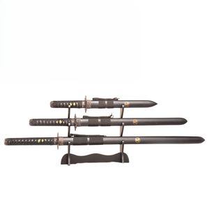 Juego <span class=keywords><strong>de</strong></span> <span class=keywords><strong>Cuchillos</strong></span> <span class=keywords><strong>Ninja</strong></span> Populares <span class=keywords><strong>de</strong></span> 53.5/77.5/99 cm: Juego <span class=keywords><strong>de</strong></span> Tres Piezas <span class=keywords><strong>de</strong></span> Hoja Recta con Hojas Grabadas para Venta al por Mayor, Colección o Regalo - Product Image 1