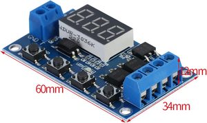 Module de temporisation à cycle de déclenchement, interrupteur de temporisation, module de relais marche/arrêt avec affichage LED, carte de circuit imprimé 5-36V, certifié IoT ROHS - Product Image 4