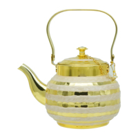 Bouilloires en métal couleur chrome doré rétro, capacité 1-2L, en acier inoxydable, pour théière, fourniture directe usine Arabie Saoudite