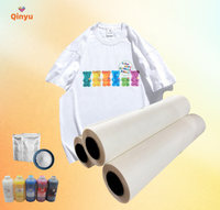 Film DTF Qinyu de haute qualité, pelable à chaud, 60 cm, rouleau DTF A3 33 cm, brillant, double pelage à chaud, film PET pour imprimantes à jet d'encre.