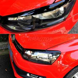 1 Par de Cubiertas Decorativas para Faros Delanteros de Coche, Adhesivos de ABS para Cejas de Faros, para VW POLO MK5 2011 2012 2013 2014-2018, Accesorios de Estilo para Coche - Product Image 1