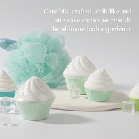 Parfum-personnalisation 40G nourrissant aromathérapie Relaxation tremper boule de bain fizzies huile essentielle Cupcake bombe de bain pour les enfants